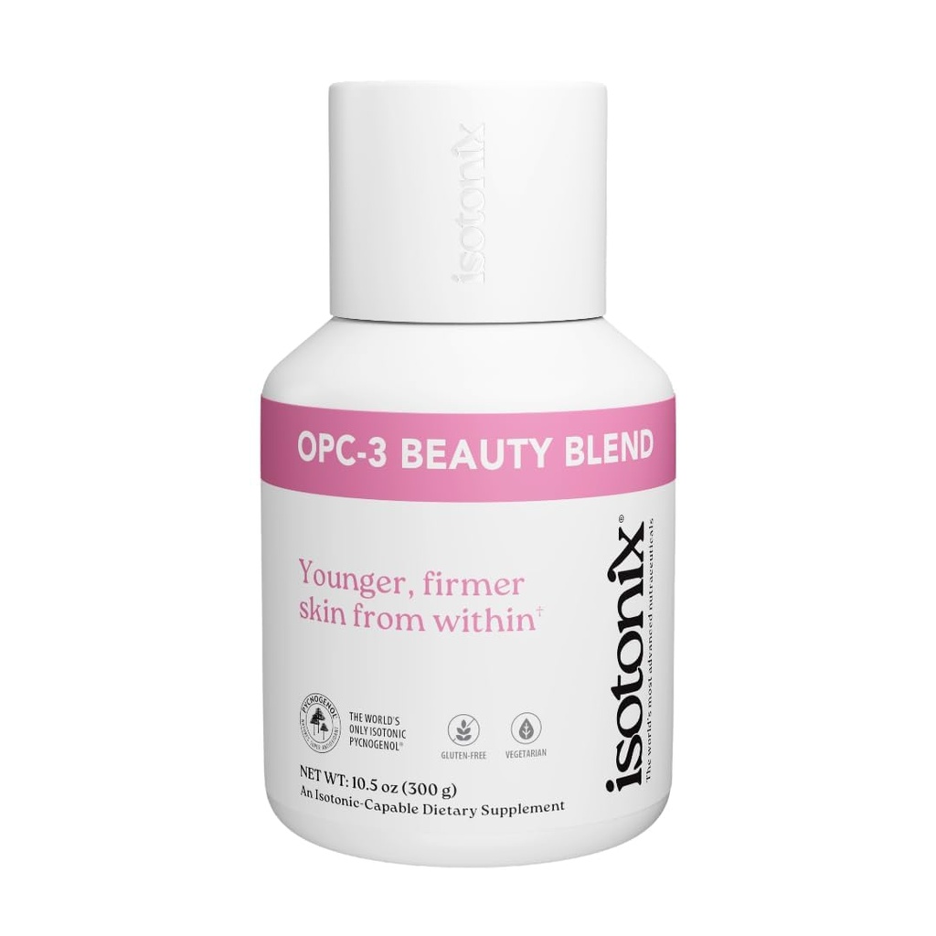 Isotonix OPC-3 Beauty Blend Powder ... Kollageenin tuki Pycnogenol®-, viinirypälesiemen- ja punaviiniuutteella... Hiusten iho- ja kynnet lisäravinteena biotiini- ja hyaluronihappo - antioksidanttijauhe - 90 tarjoilua
