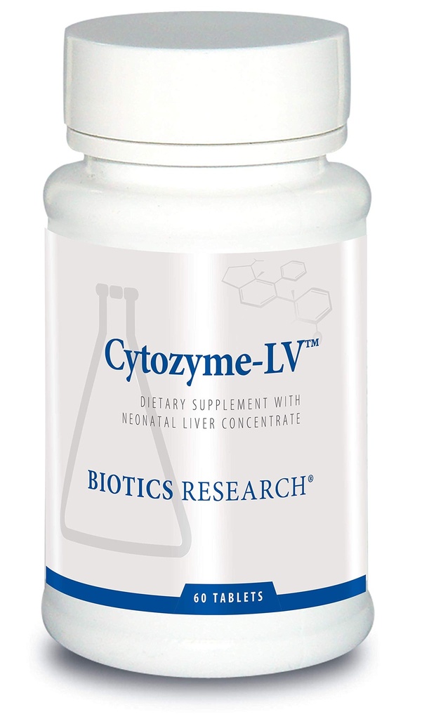 Biotics Research Cytozyme LV Neonatal Liver, tukee terveitä maksan toiminta ja seerumin albumiini, erinomainen lähde B-vitamiinit ja rauta, SOD, Catalase, Potent antioksidantti 60 tablettia