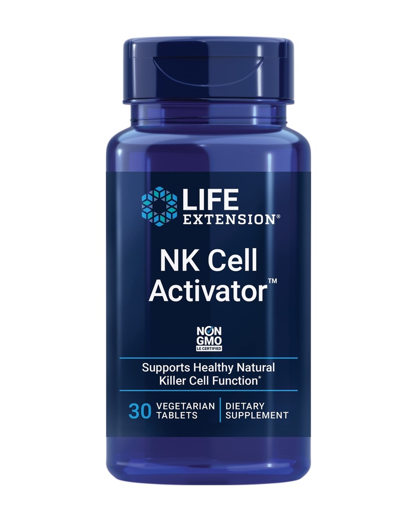 Life Extension NK Cell ActivatorTM, Immune Support, Natural Killer Cell Activity, enzymatiskt Modified Rice Bran, Non-GMO, Vegetarian, 30 tabletter