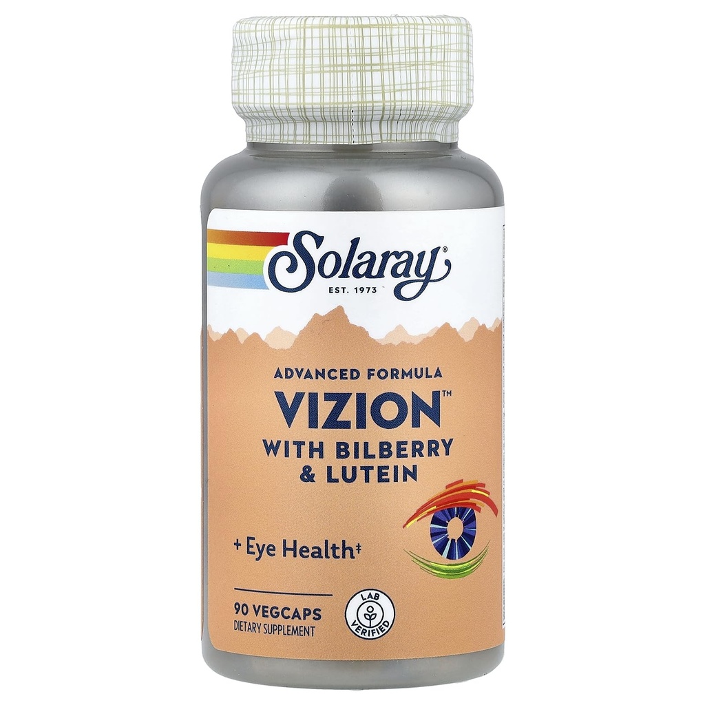 Solaray Vizion, Veg Cap (Btl-Plastic) 42mg | 90ct