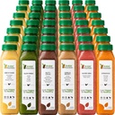 7 Day Protein Juice Cleanse av Raw Fountain, All Natural Raw Detox Cleanse, Cold Pressed Fruits, Vegetables, Vanilla och Chocolate Flavor, Tasty och Energizing, 42 Bottles 12oz, 3 Ginger Shots