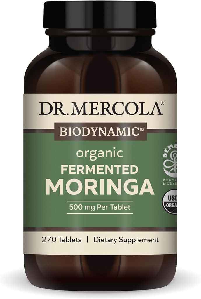 Tri. Mercola - Biodynaaminen Organic Fermented Moringa Dietary Supplement, 270 Servings (270 tablettia)