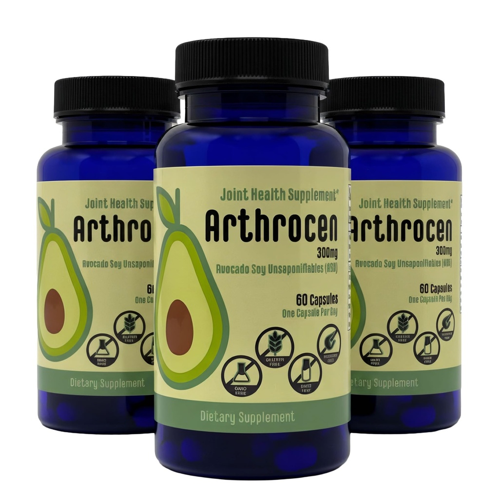 Joint Health Supplement, 300Mg Avocado Soy Unsaponable, ei-GMO, Dairy Free, Gluten Free & Shelfish ilmaiseksi, 60 päivän tarjonta, Yksi kapseli per päivä (6 kuukautta)...