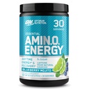 Optimum Nutrition Amino Energy - Pre Workout med grönt te, BCAA, Aminosyror, Keto Friendly, Green Coffee Extract, Energy Powder - Blueberry Mojito, 30 portioner (Packaging May Vary)
