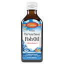 Carlson - Erittäin Finest Fish Oil, 1600 mg Omega-3s, Liquid Fish Oil Supplement, Norwegian Fish Oil, Wild-Caught, kestävästi lähdetty Fish Oil Liquid, Just Peachie, 200 ml (6,7 Fl Oz)