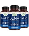Nested Naturals Luna Melatoniinin vapaa, ei-luontotyyppi muodossa kasviperäisten uni täydentää w / Chamomile, Valerian, L-theanine, 180 vegan kapselia (60 kapselia per pullo)