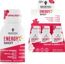Bee and You Energy X Shot, 12 Pack, Korean Red Ginseng, Royal Jelly, Propolis, kofeiiniton energiajuoma, C-vitamiini, B3, B6, B12, Immuunituki täydentää, antioksidantit, granaattiomena maku