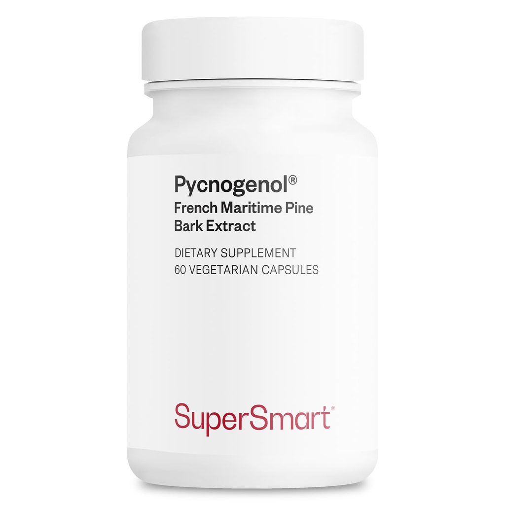 Supersmart - Pycnogenol 200mg/vrk (Patented & Erittäin biologisesti saatavilla) - Ranskan Maritime Pine Bark Extract