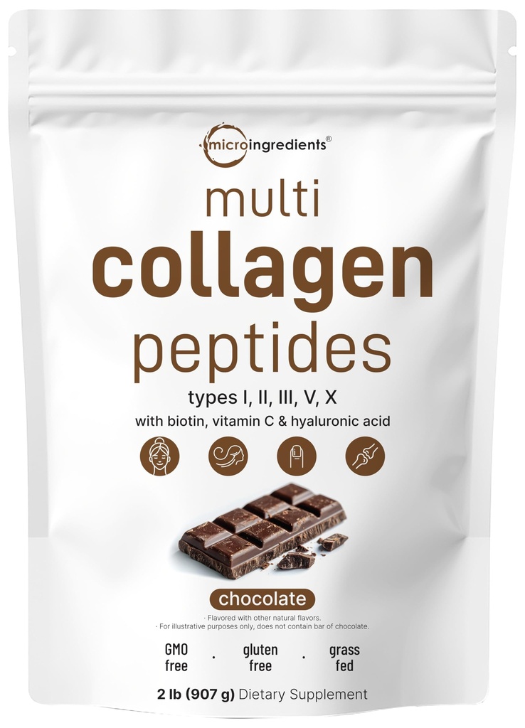 Micro Ingredients Multi Collagen Peptides Powder, 2lb 