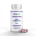 Methyl-Life B12 Complete Professional Strength Active B12 3 kuukautta. Purut. 2,5 mg Methylcobalamin Metyyli, 1,25 mg Hydraxocobalamiini (Hydroksi) ja 1,25 mg Adenosylcobalamiini
