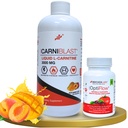 Bricker Labs Power and Performance Duo: Carniblast Liquid L-karnitiini 3000 mg & Optiflow Blood Flow Supplement, 60 kapselia