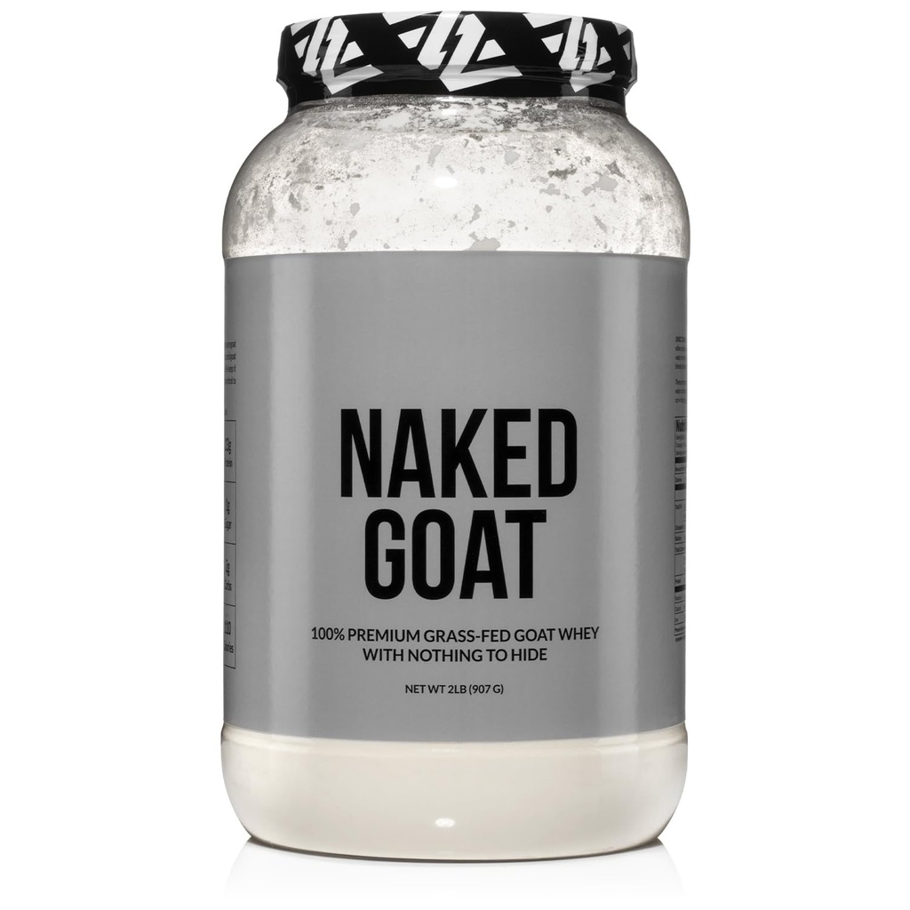 NAKED Goat - Pasture Fed Goat Whey Protein Powder from Small-Herd Wisconsin Dairies, 2Lb Bulk, GMO vapaa, soijaton. Helppo kaivaa - Kaikki luonnolliset - 23 Grams of Protein - 30 Tarjoilut