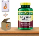 L-Lysin 1000 mg tabletter • Immune Support & Skin Health • 100 greve av Spring Valley + Vena Sticker (Pack av 1)