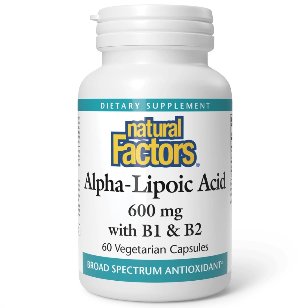 Luonnollinen tekijä Alfa-lipoiinihappo + B 600 mg, 60 kapselia