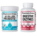 Läkares CHOICE - Optimal Gut Health Bundle: 60 miljarder probiotika + Digestive Enzymes för Digestive Comfort och Immune Support