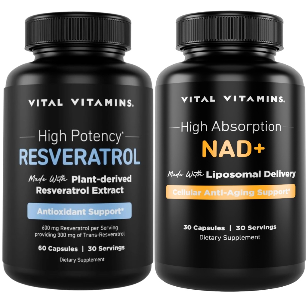 Vital Vitamins Resveratrol Capsules + NAD+ Tillägg