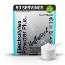 PowderVitamin Electrolytes Powder Plus (50 tarjoilua) Mautonta Elektrolyyttijauhe Keto, sokeriton, vaaleanpunainen Himalajan Salt.,1000 mg Kalium,150 mg kalsium,150 mg Magnesium, NO Stevia