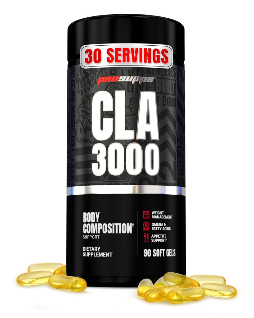 PROSUPPS CLA 3000 Lean Body Composition Support - Stim-free Conjugated Linoleic Acid harjoitus täydentää painonhallinta & ruokahalu tukea Omega 6 rasvahappo - kuntokeskus & Fitness - 90 Softgels