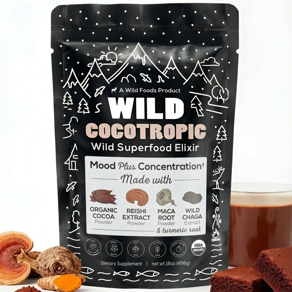 Luomu Cocotropical Mushroom Hot Cocoa - Sieni kahvi Vaihtoehtoinen ... Sokeriton kuuma suklaa...