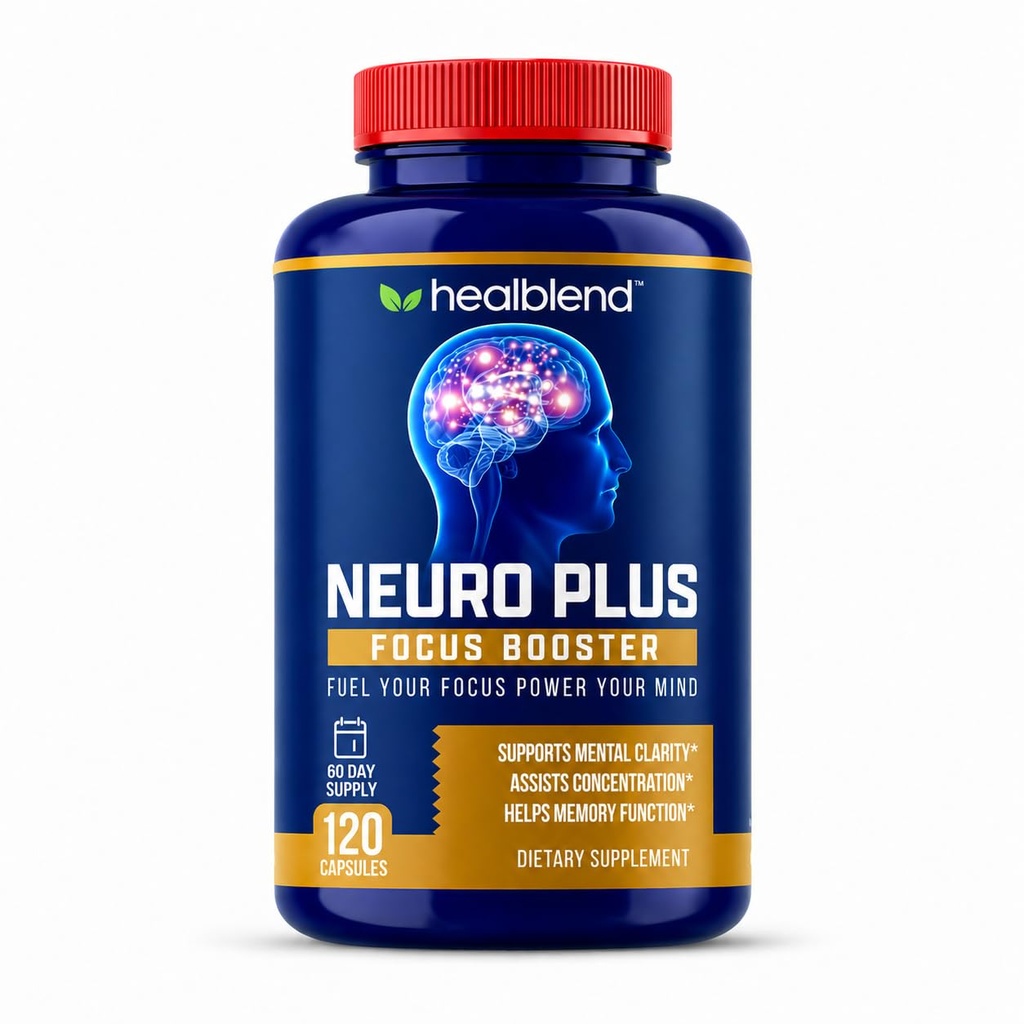 Paranna Neuro Plus Focus Booster - Advanced aivojen tuki täydentää B6-vitamiinia, B12, Folaatti - parantaa muistia, keskittymistä, mielen kirkkautta ja kognitiivisia toimintoja 120 kapselia