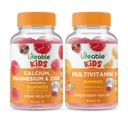Elinkelpoinen kalsium Magnesium ja sinkki Lapset + monivitamiini lapset, Gummies Bundle - Suuri maistaminen, vitamiini täydentää, Gluteeniton, GMO vapaa, pureskeltava Gummy
