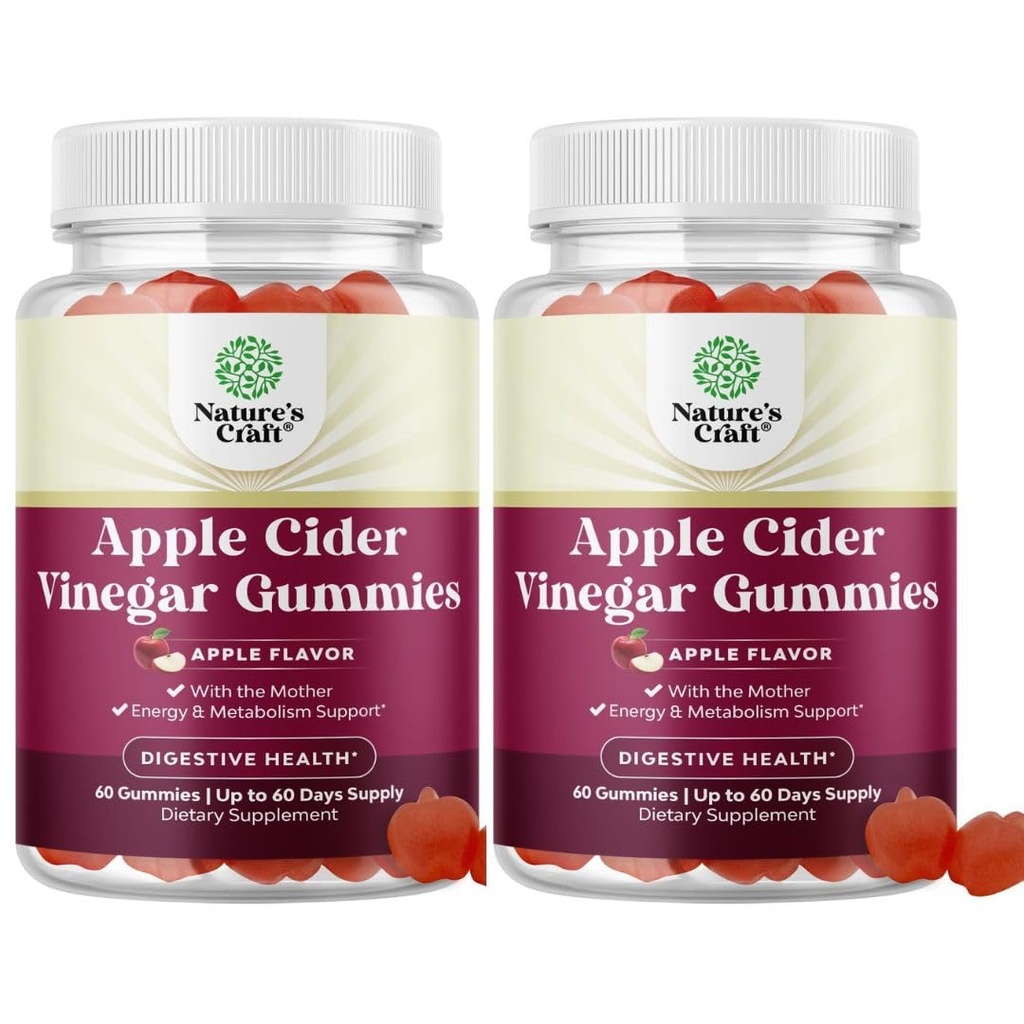 Apple Siideri Viinietikka Äiti-Natural Energy Supplement ACV Gummies äidin kehon puhdistus Immuuneja tukea ja Gut Health-Delicious Gummy ACV täydentää Beet Root Powder 2 pack
