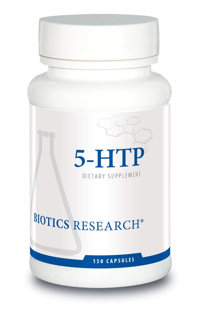 Biotics Research 5HTP 50mg 5HTP aivojen terveys edistää rauhoittaa rentoutunut mieliala Yleinen aisti hyvin, serotoniinin tuotanto, 150 kapselia
