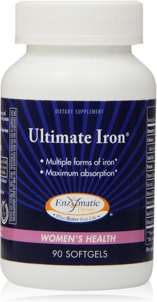 Entsymaattinen terapia Ultimate Iron Softgels, 90
