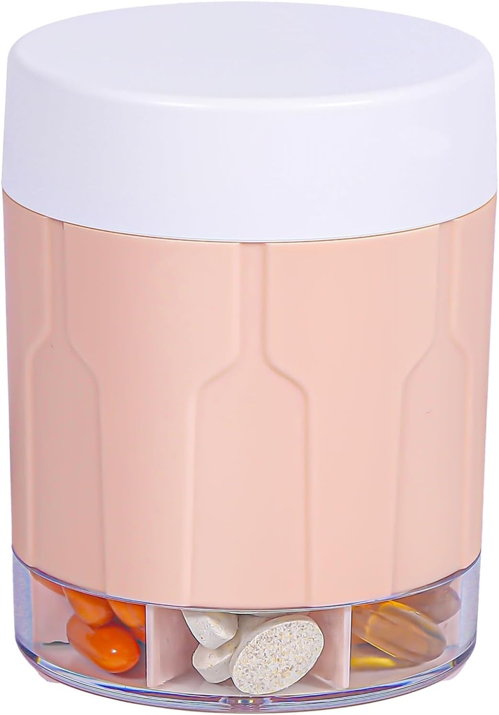 Betife Extra Large Supplement Organizer,Viikkopilleri Organizer Bottle, Päivittäinen pilleri Dispenser 7 Suuret Osastot, Järjestäjä Hold 7 Päivä Vitamiini Lääkkeet,21 Labels ja puhdistus harja