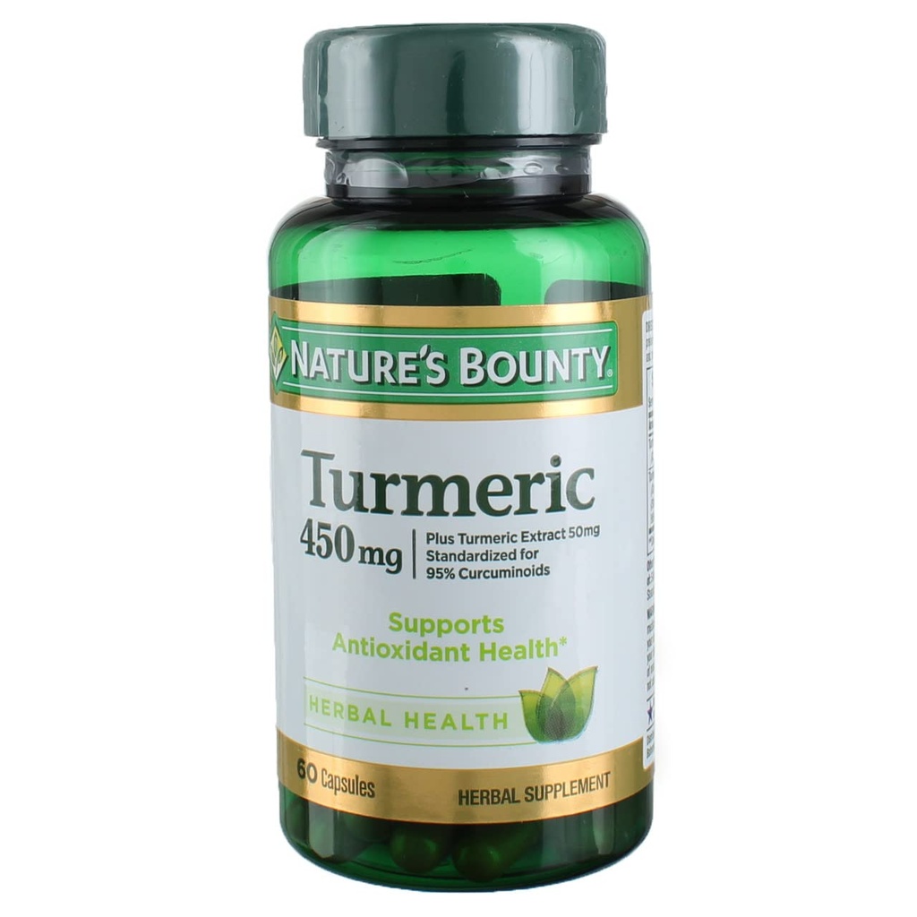 Naturens Bounty Turmeric 450 mg kapslar - 60 ct, Pack med 3