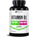 Healthfare B1-vitamiini (Thiamiini) 500 mg ... 200 vegaaniset kapselit... Extra Strength High Potency Supplement... tukee energiaa ja hermostoa...