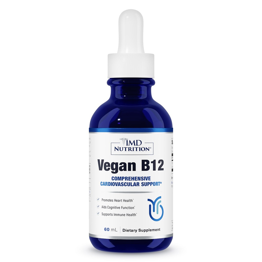1MD Ravitsemus Vegaani B12 I 5000 mcg Metyylikobalamiini täydentää Energy, Immunotuki