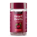 Snap Lisäravinteet Heart Beets Organic Beet Root Gummies, Kardiovaskulaarinen tuki täydentää miesten ja naisten, Granaattiomena, punainen pinaatti, Heart Health & Circulation Support, Sokeriton, Kirsikka, 60 Gummy