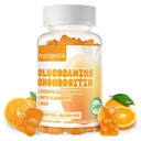 Nutravita Glukosamiini Chondroitin Gummies MSM & Elderberry Extra Strength - Joint Support, antioksidantti Immuuni tuki täydentää aikuisille, miehet & naiset.60 Orange Chews