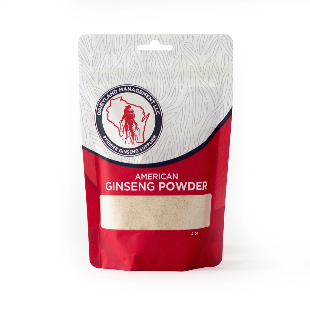 Dairyland Concentrate American Ginseng Powder ... 4 oz Wisconsin Ginseng Powder - ei-GMO, Gluteeniton - Herbal Supplement for Smoothies, Paista, Tee