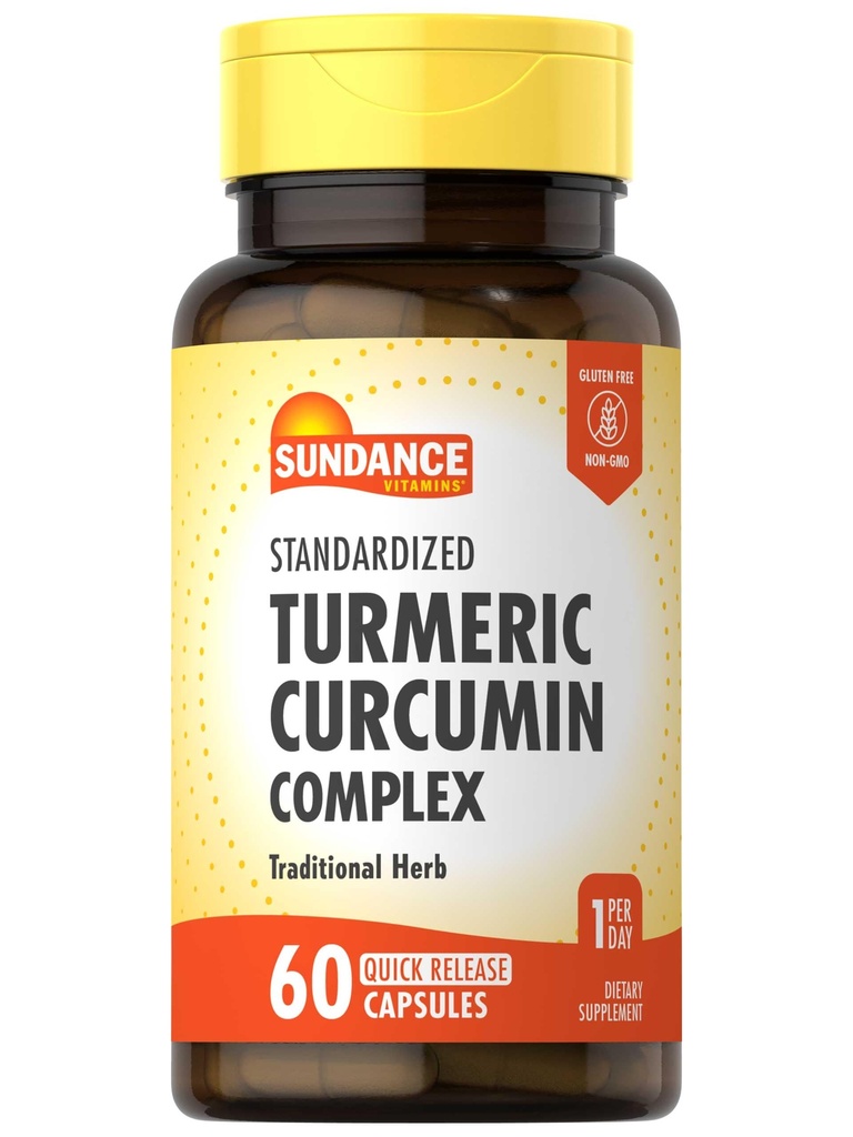 Sundance Turmeric Curcumin Complex ...60 pikarelease kapselit... Perinteinen kasviperäistä täydennys...