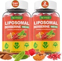 Liposomal Berberine Gummies Organic + Berberine HCL + Turmeric, Berberine Supplement med Ceylon Cinnamon, Bitter Melon, Fiber för Digestion, Artichoke för lever, övergripande hälsa, Sugar Free
