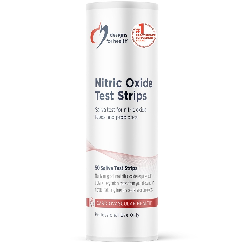 Design för hälsa Nitric Oxide Test Strips Saliva Test - Resultat på bara 10 sekunder - Stöd idrottare, hälsosam åldrande, kardiovaskulär hälsa (50 salivtestremsor)