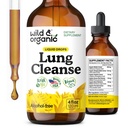 Wild & Organic Lung Cleanse Detox Tincture - Mullein Drops for Lungs - Herbal Müllein Extract Supplement - Vegan, Alkoholiton Drops - 4 fl oz