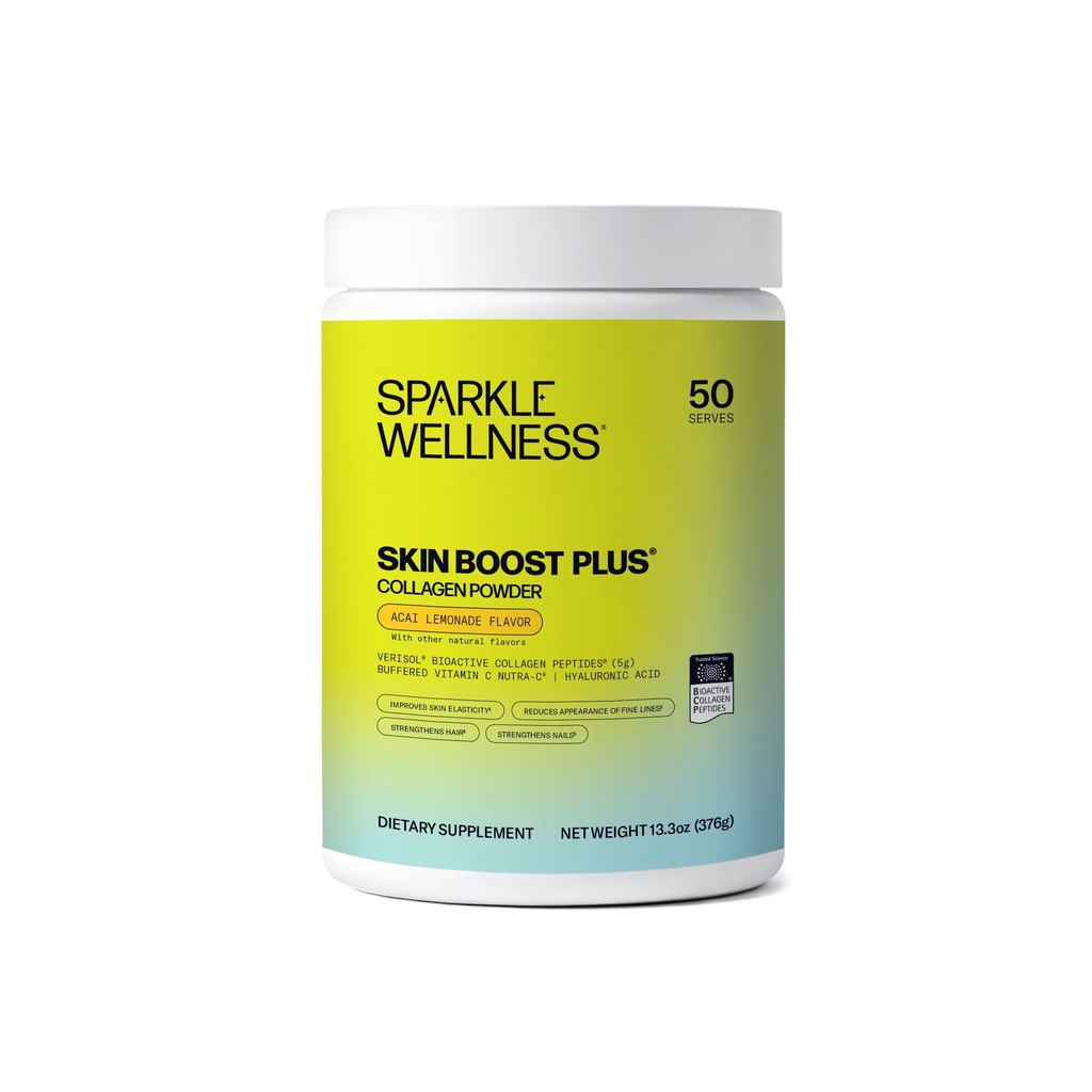 Sparkle Wellness VERISOL Bioaktiivinen hydrolysoitu kollageeni Peptides . Kollageenijauhe C-vitamiinin ja hyaluronihapon kanssa hiuksille, iholle ja kynsien terveydelle.