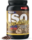 Ultimate Nutrition Whey Protein Isolate Powder with Glutamiini Complex, ISO Sensation 93 - Whey Protein Powder with added Colostrum for Enhanced Recovery, Immuniteetti & Gut Health - Cafe Brasilia, 2lbs