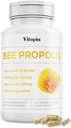 Bee Propolis Extract Capsules 1000mg Supplement för immunstöd, Vitalitet, Hudhälsa - Potent Polyfenoler, Flavanoider, Antioxidanter - 120 greve, icke-GMO, Glutenfri