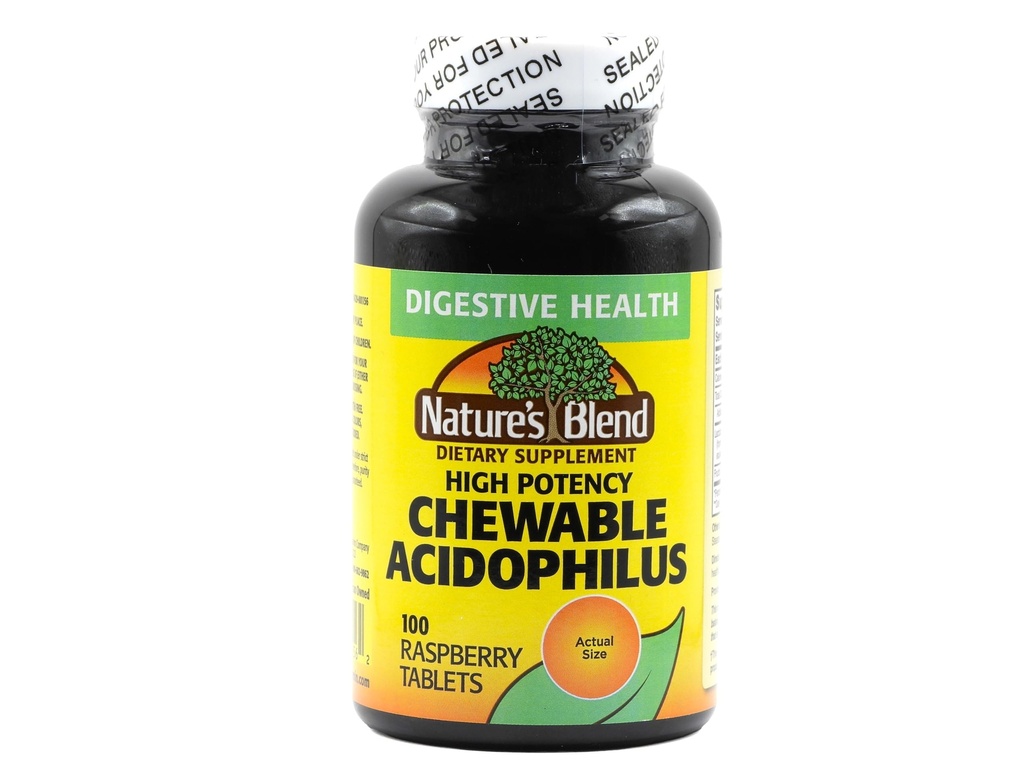 Nature's Blend Acidophilus Probiotic Supplement - 100 High Potency Capsules - Ruoansulatuskanavan, Gut Flora Balance