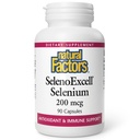 Luonnollinen tekijä, SelenoExcell Selenium 200mcg, antioksidantti ja immuunituki, 90 kapselia