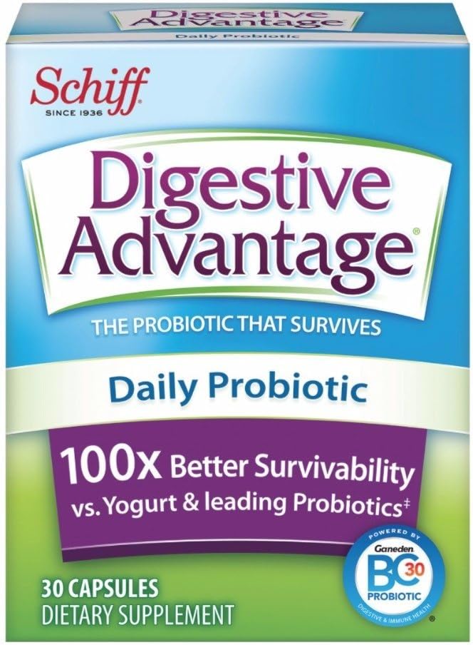 Digestive Advantage Daily Probiotic, 30 kapslar (Pack av 8)