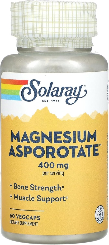 Solaray Magnesium Asporotate Supplement, 200 mg, 60 greve