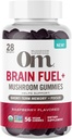 Om Mushroom Superfood Fuel+ Gummies, 28 Tarjoilut, Vadelma Gummy Supplement kanssa leijona...