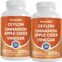 5-in-1 Ceylon Cinnamon Kapselit 2355mg - Apple Siideri Viinietikka Kapselit Turmeric, Panax Ginseng, ja Bioperine (120 Count, pakkaus 2)