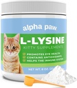 Alpha Tassu - Human Grade lemmikkieläimet - Cat Lysine täydentää - ylimääräisiä tarjoiluja 5-10 kuukauden tarjonta - Natural Lysine (8 Ounces/227 Grams)