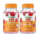 Elinkelpoinen Biotin lapset + D3-vitamiini + K2-vitamiini lapset, Gummies Bundle - suuri maistaa, vitamiini täydentää, gluteeniton, GMO-vapaa, purukumi